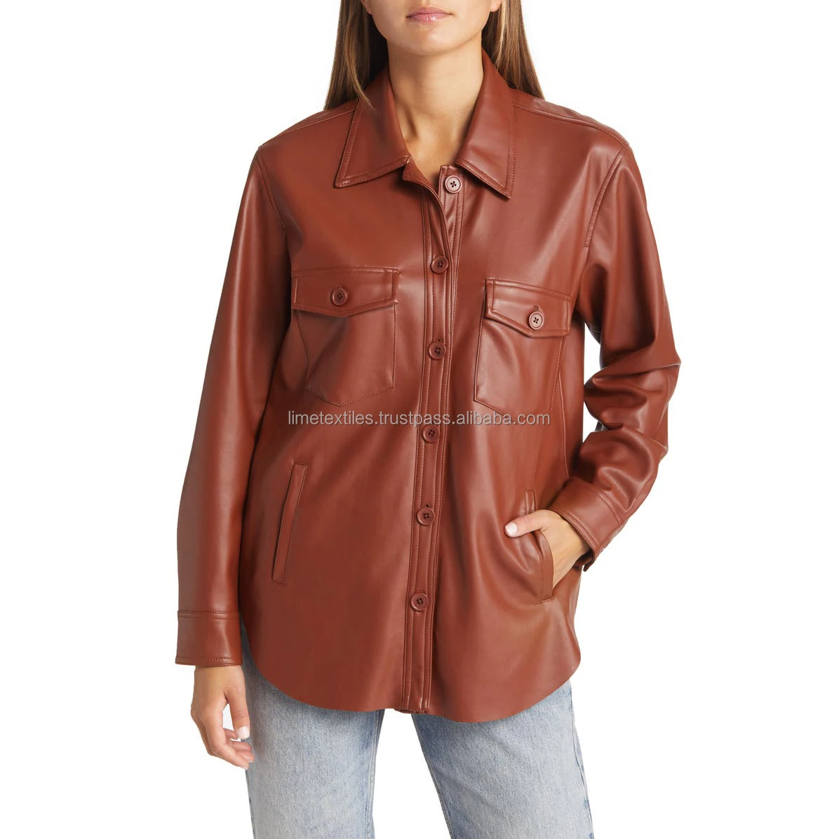 High Quality custom Long Real Leather Jacket Women Genuine Sheepskin long Leather Jackets for Ladies