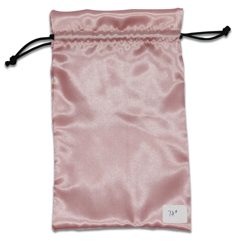 Satin Bag Manufacturing Custom Logo Satin Double-layer Tassel High Quality Wig Bags Silk Jewelry Gift Ring Pouch