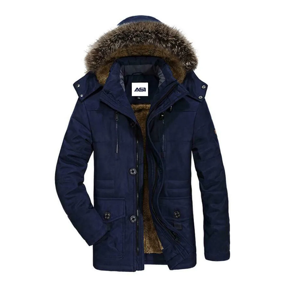 100% Polyester Windproof Outdoor Winter Parka Jacket OEM Bulk Production Fleece Lined Parka Jacket High Quality Parka Jacket