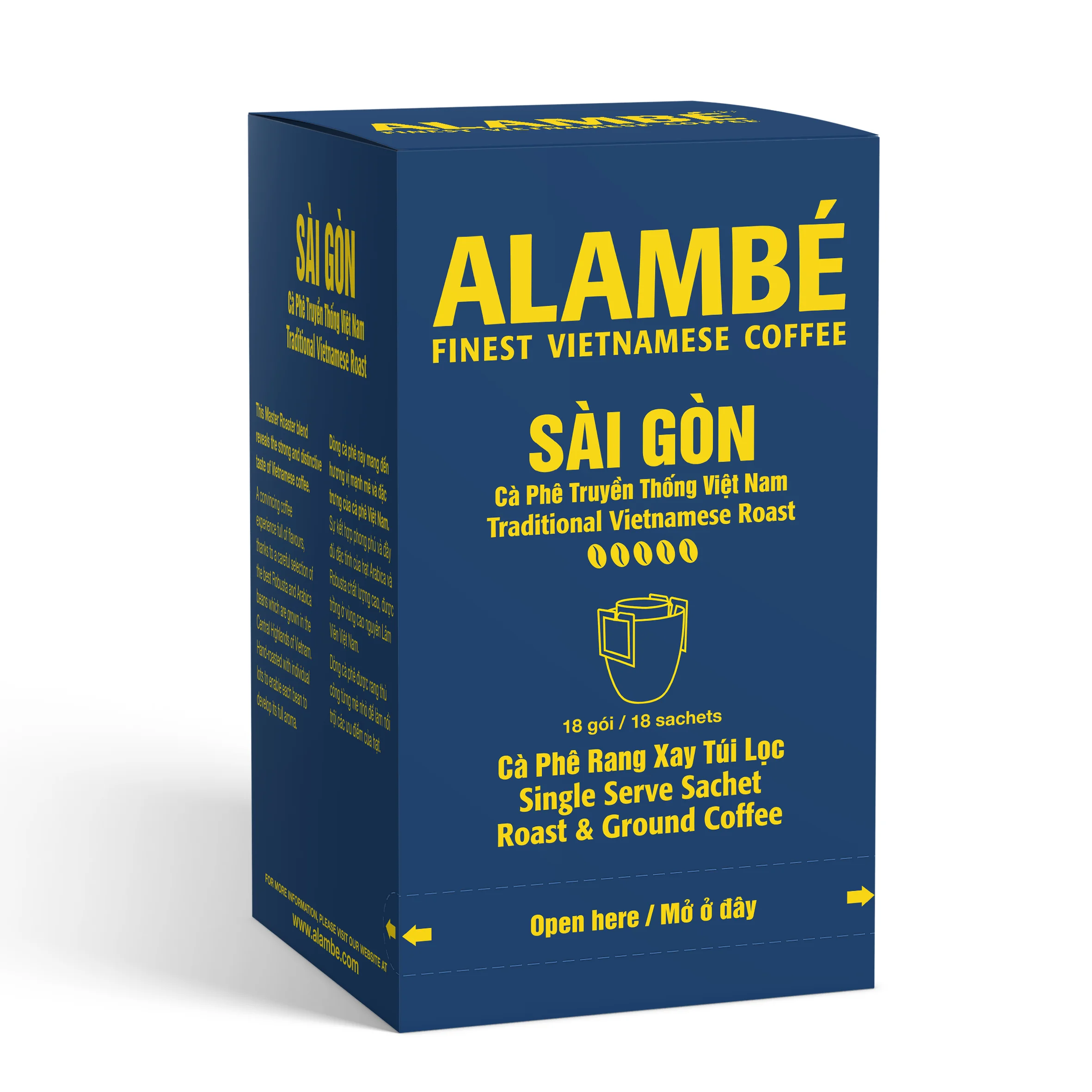 Cheap Price Alambe Sai Gon Whole Bean Coffee Morning Drink French Roasted Pure Arabica & Robusta For Vietnamese Coffee Phin
