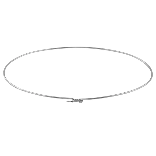 Wholesale handmade wire circle 14K gold plated 925 sterling silver plain necklace for women
