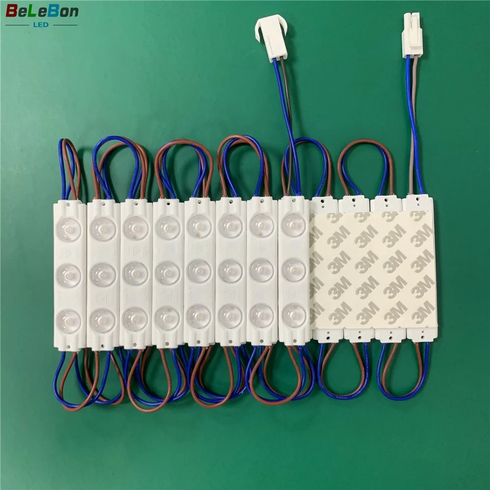 AC led 110V 220V injection 3 LED module 2w warm white cold white red green blue yellow pink color for signs
