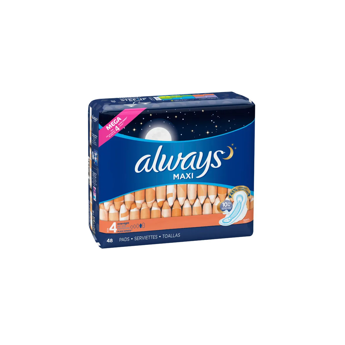 Buy Cheap Adult Women Pads Feminine Hygiene Products /Always Maxi Pads- Size 48 Overnight Absorbency With Wings Unscented