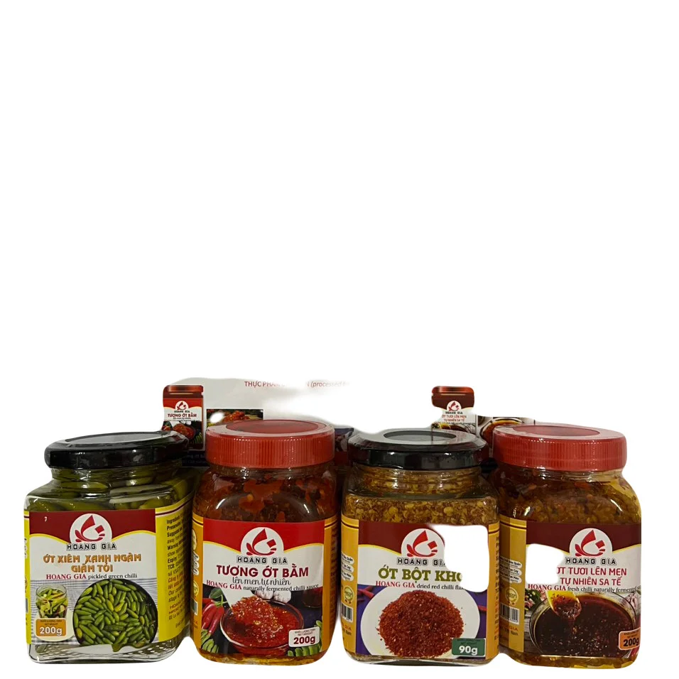 Wholesale price Best Vietnam manufacturer naturally fermented pickled green dried red chilli sauce flakes
