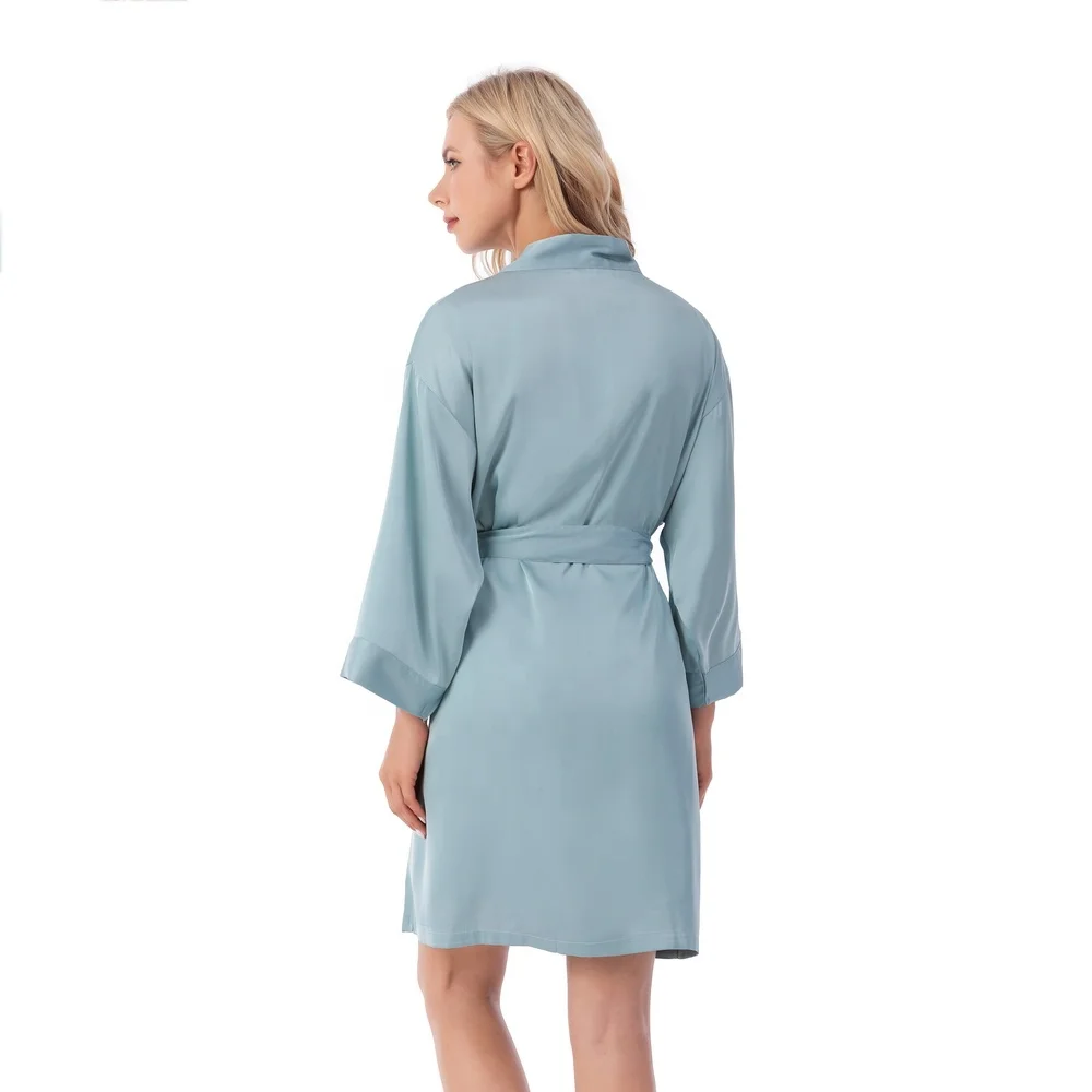 Wholesale Sleepwear Three Quarter Sleeve Chiffon Kimono Robe Night wear for Women