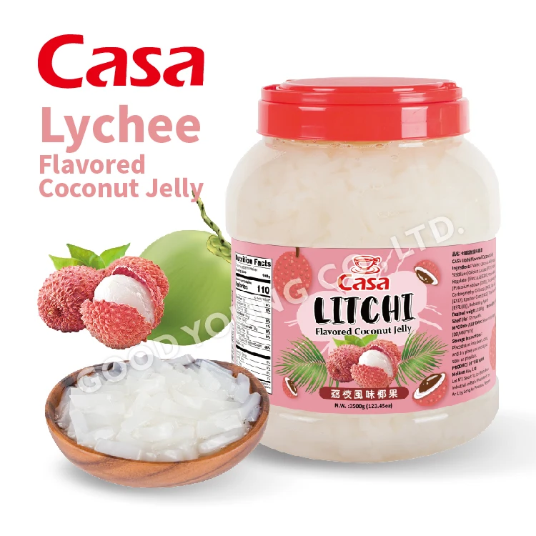 CASA Viet Nam Nata De Coco Lychee Coconut Jelly With Good Young Tea Ingredients