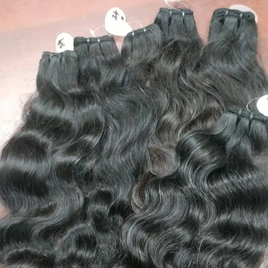 Высококачественные пряди индийских человеческих волос натуральные необработанные Необработанные кутикулы храма выровненные человеческие волосы бесплатно DHL & Fe