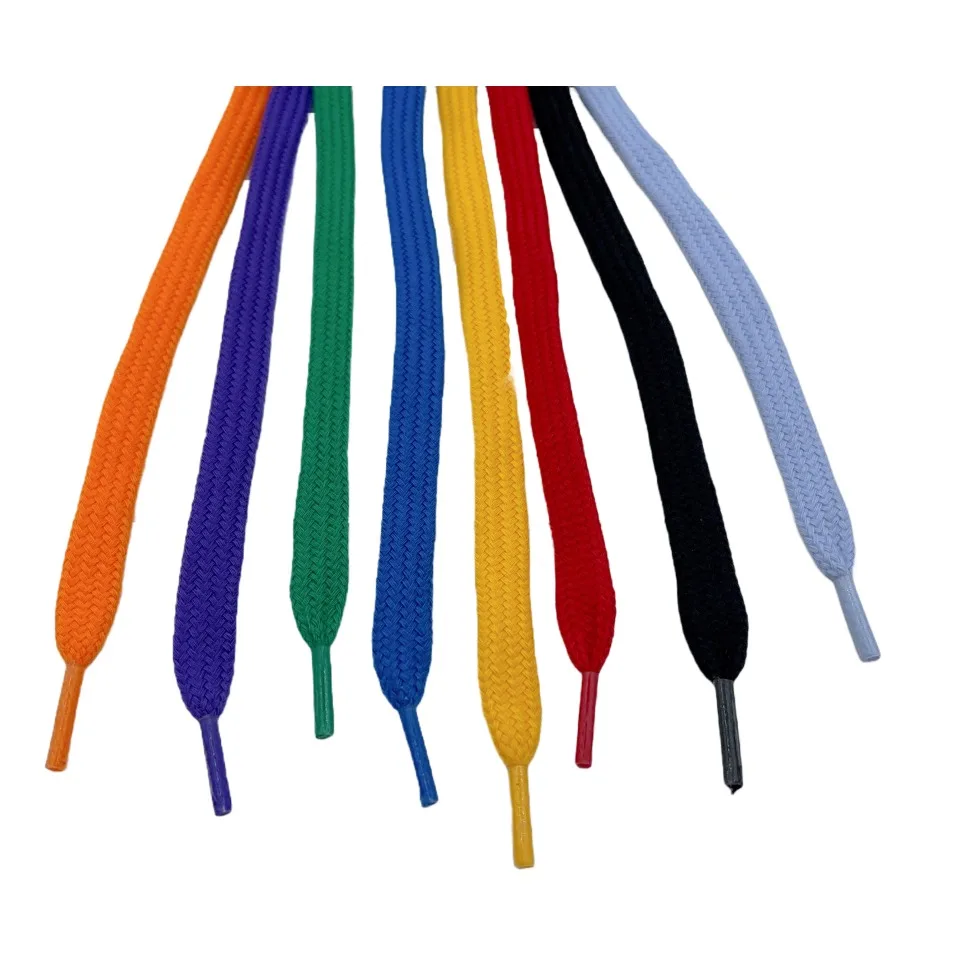 Flat Polyester Cord Trouser Rope 120cm Plastic tips Polyester/nylon/cotton Rope