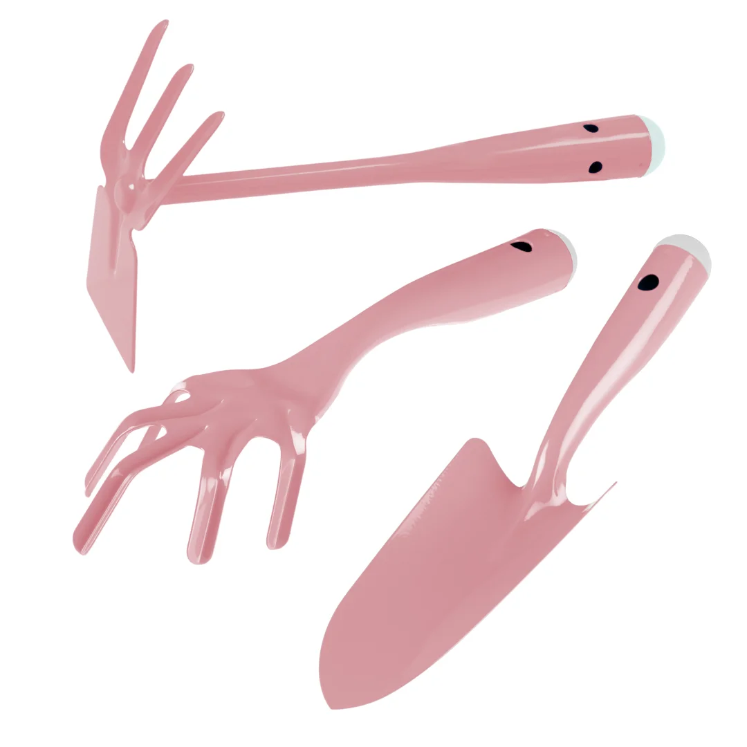 High quality garden tools set 3 pcs transplanter cultivator hoe for gardening in pots and garden