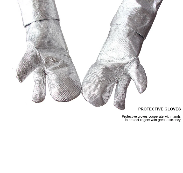 Approved Anti Heat Anti Radiation Firefighter Clothing Aluminized Outfit Insulation Clothing for unisex