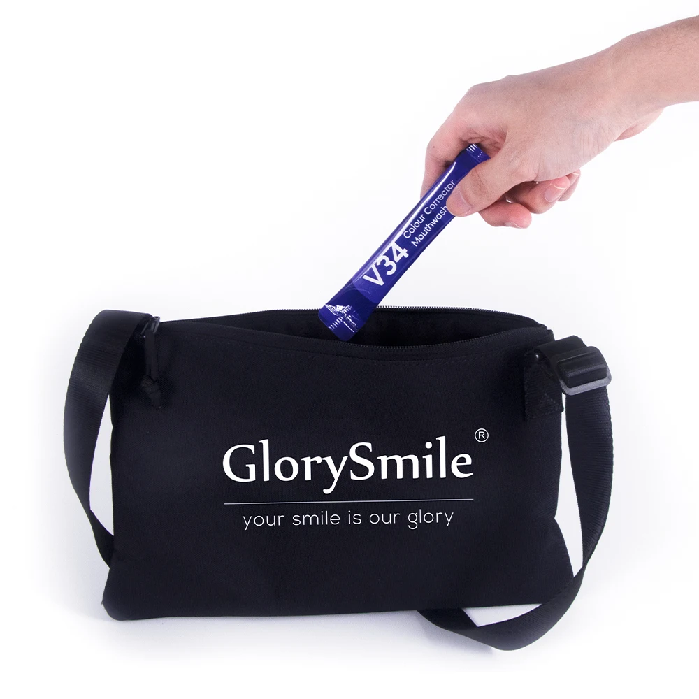 Hot Selling Premium V34 Colour Corrector Mouthwash Purple Liquid Mouthwash Pulling Packet For Fresh Breath