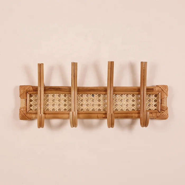 Wholesale Natural rattan Hanger Rattan Coat Racks for Home Hotel Decoration made in Vietnam