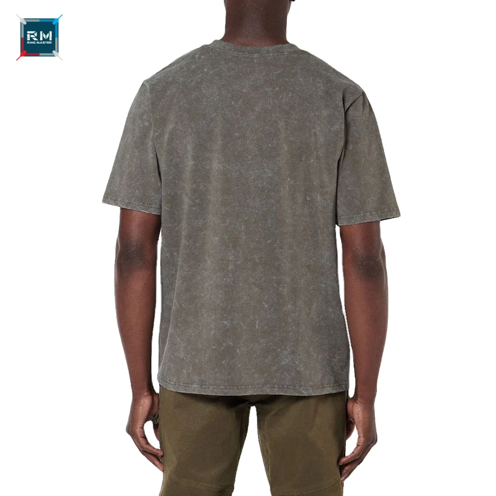 Mens Clothes Oversize T shirt Heavyweight Cotton Blank Acid Wash T-shirt Custom Vintage T Shirt Acid Wash T Shirt OEM Service.