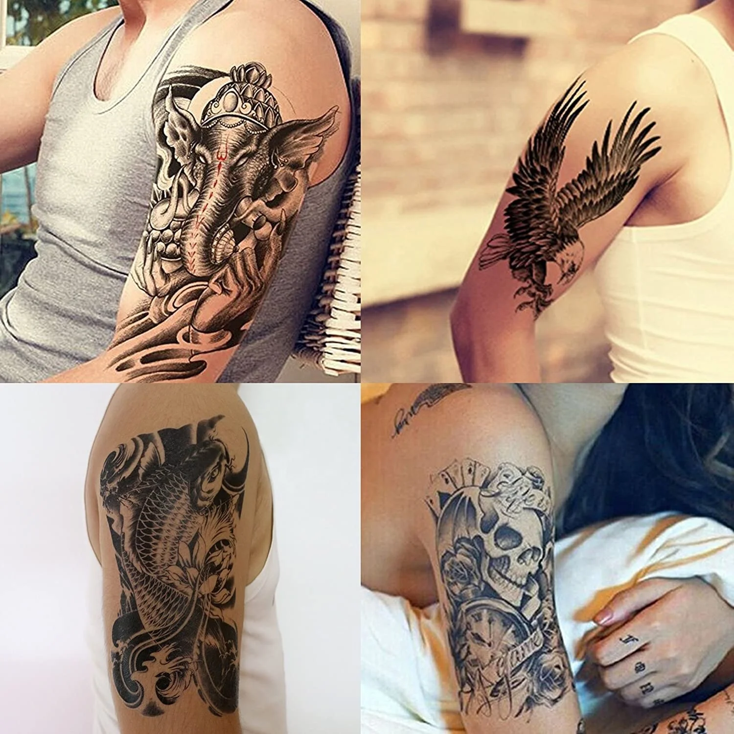 qatar flag tattoo sticker herbal stickers stars full arm maria tattoo sticker