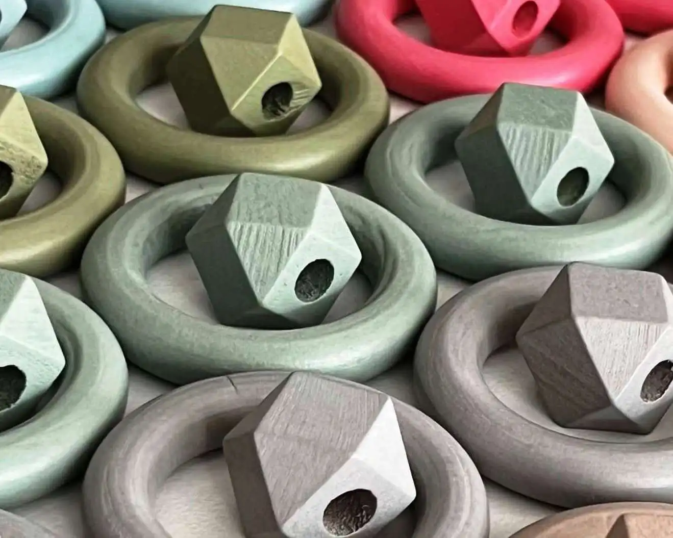 Multicolor Large Hole Beads for Macrame Mixed Pack craft  Custom Colored shaped sized Wooden Beads Made In India