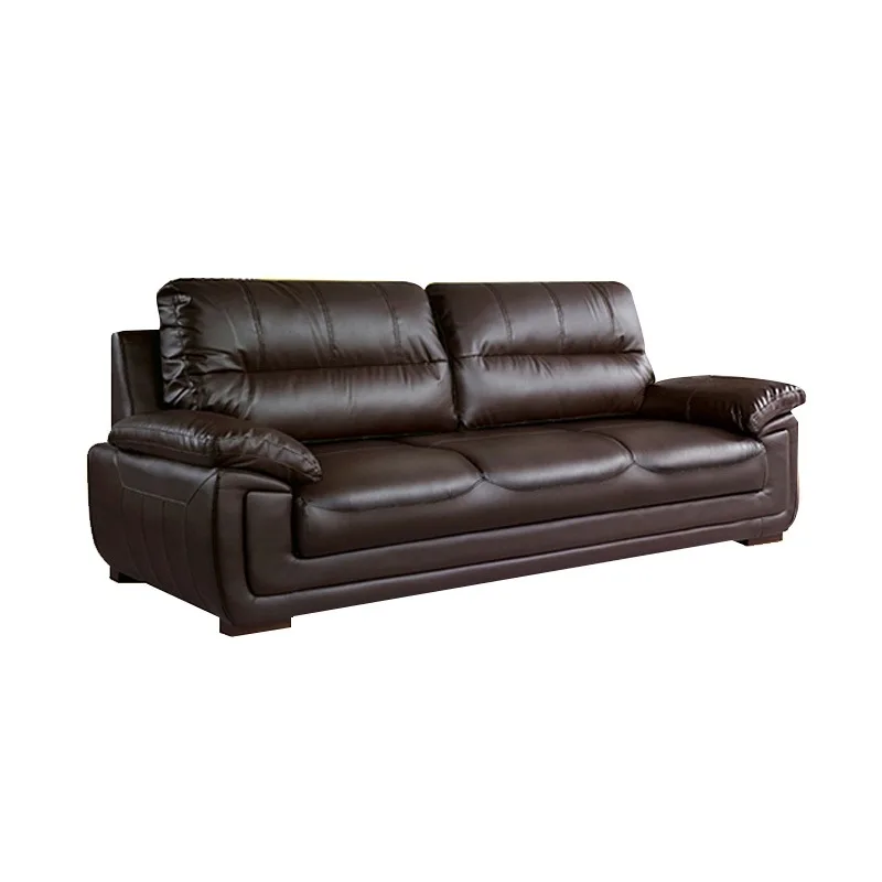 Ex-Factory Price Light Luxury European Style Office Leisure Sofa Living Room Leather Sofa Set