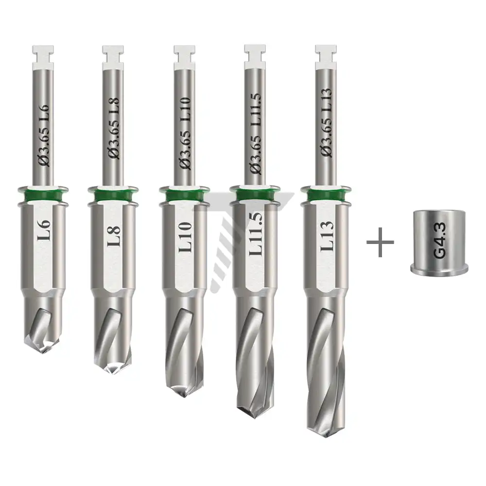 Guided Surgery Drills Diameter 3.65 Set + Guide Sleeve External Irrigation Dental Graft Tool Instrument