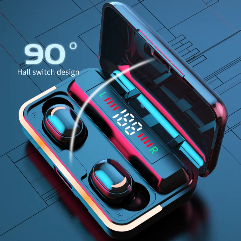 E10 TWS Gamer Headset Wireless Headphone Low Delay Bluetooth 5.1 HiFi Earphone Stereo Music Earbuds with Microphone Power Bank