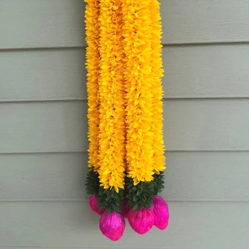 Jasmine Flower Garland South Indian Wedding Decoration Stage Backdrop Ceiling Decor Home Temple Bridal Shower Theme Party Event