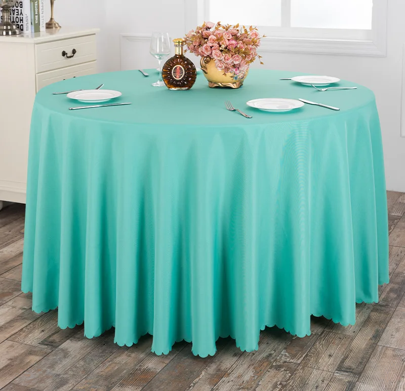 Round Polyester Premium Plain Tablecloth White mantel de mesa Simple Home Decor Events Wedding Decoration Supplies Table Cloth