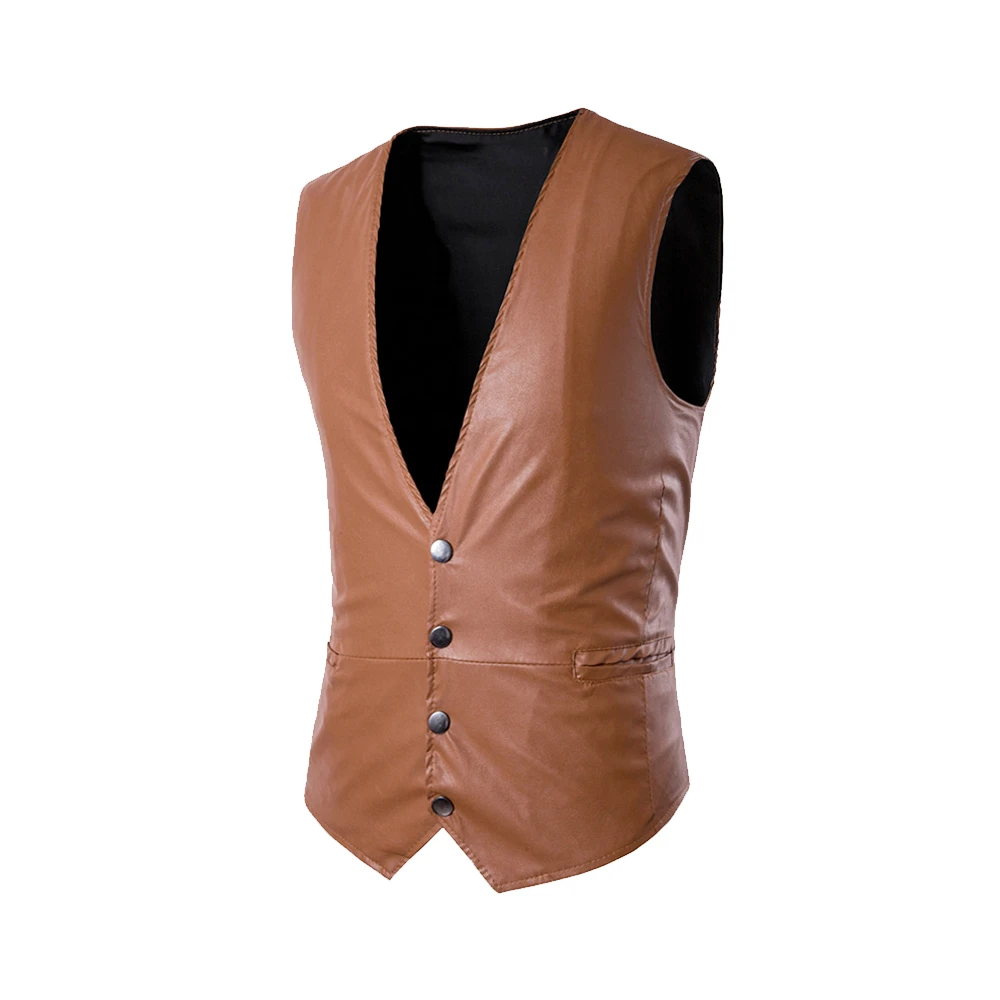 New Arrival 100% High Quality Men Leather Vest Custom Design Bike Leather Vest For Men