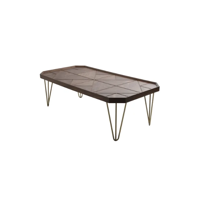 European Modern Design Centre Coffee Table High Quality Metal Feet and Wooden Body for Living Room Bedroom or Dining Area
