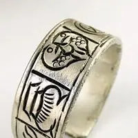 Tibetan Mantra Finger Rings