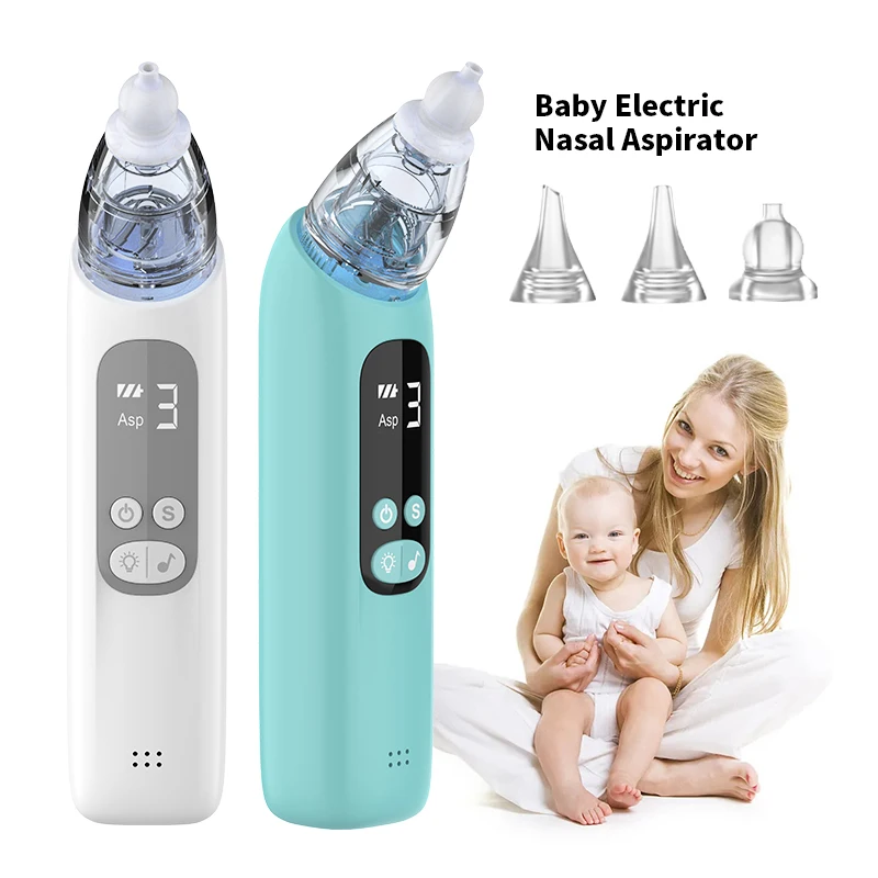 2024 Nasal Aspirator Baby Detachable Nozzle 5 Modes Electric Noiseless Baby Nose Cleaner Nasal Aspirator Vaccum Nasal Aspirator