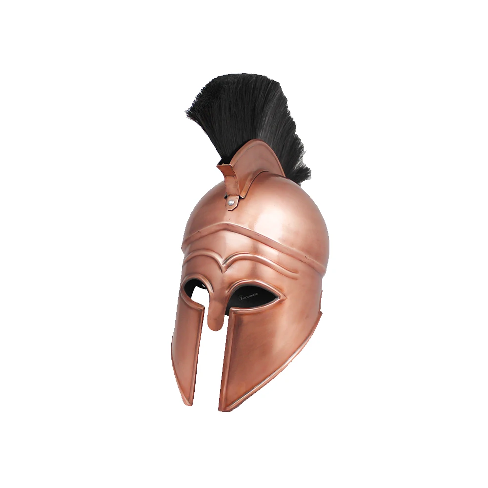 Handmade High Demanding Spartan Helmet Armor Roman Greek Corinthian Helmet Copper Polished for Sale