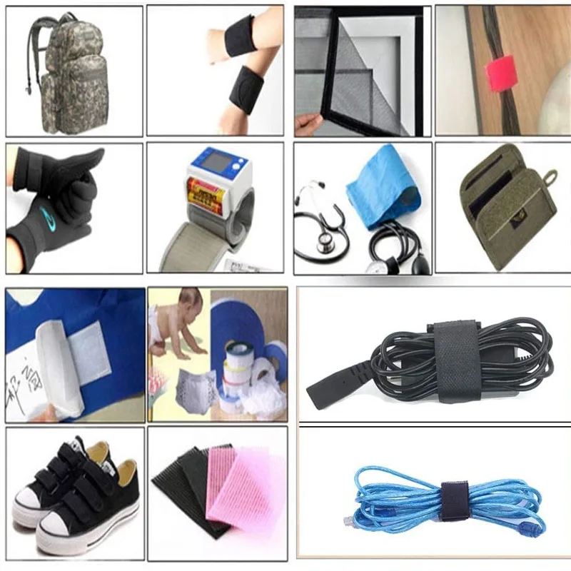 Wholesale Velcroes Cable Ties Hook And Loop Fastener Hook And Loop Tape Velcroes Elastic Strap
