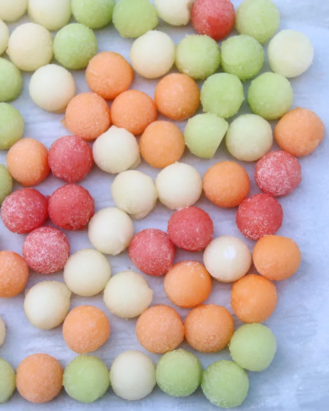 Frozen Cantaloupe Frozen Melon Fruit Cube IQF Melon Balls