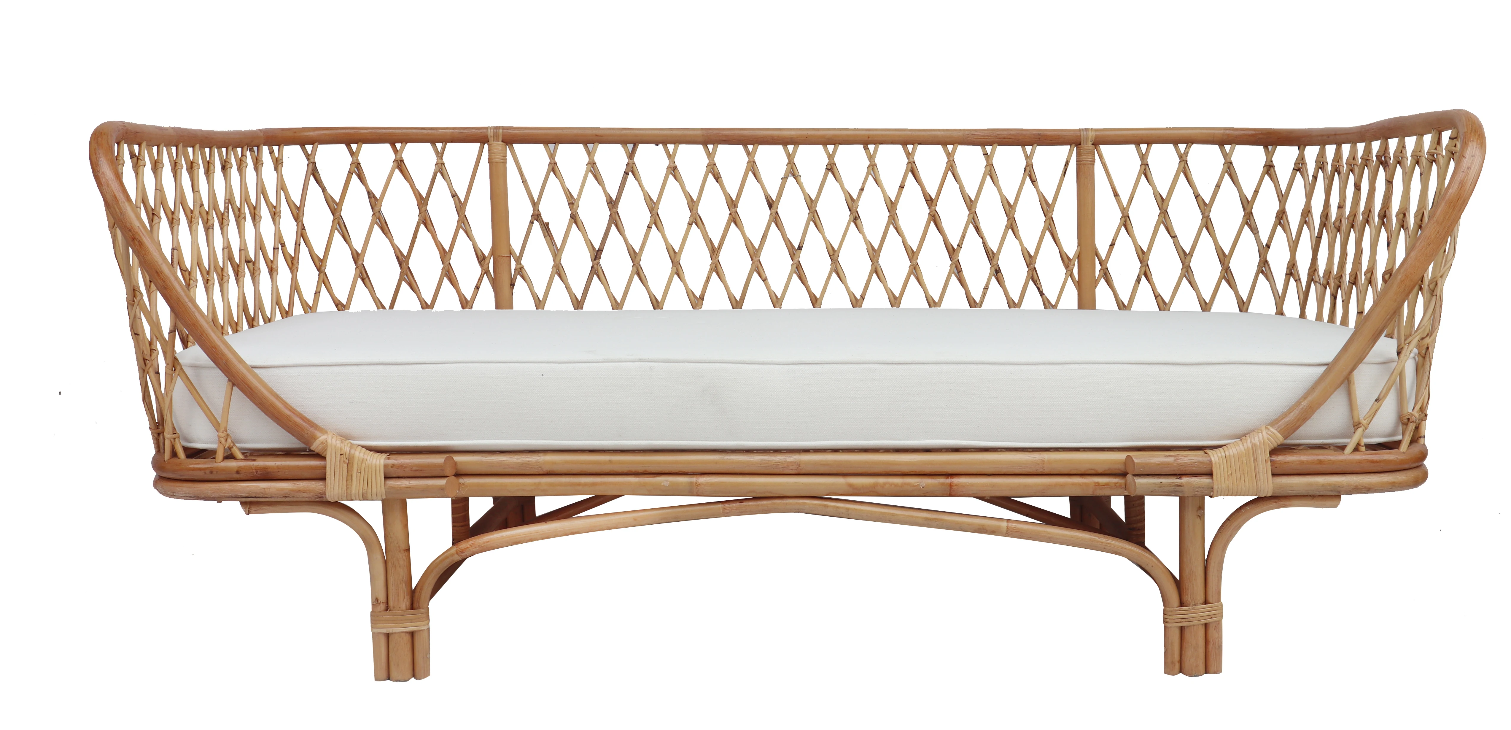 New Modern Design Long Rattan Sofa Bed Wickers Handmade Hot Sales