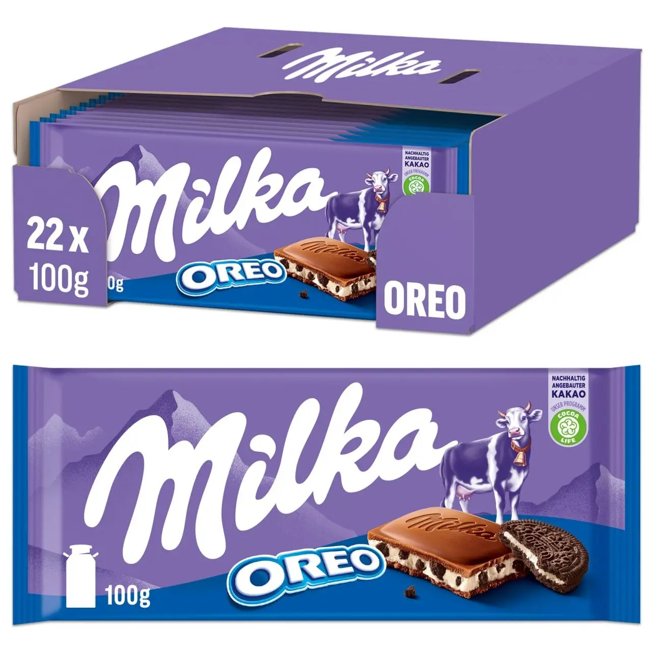Hot Selling Cheap Chocolate Milk Chocolate MILKA Oreo, 100 g for sale and export
