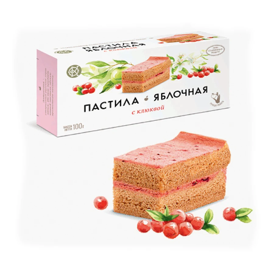 Halal Natural Ingredients Pear Flavored Confectionery 180 g Sweet Natural Apple & Cranberry Taste Soft Pastille For Food Halal