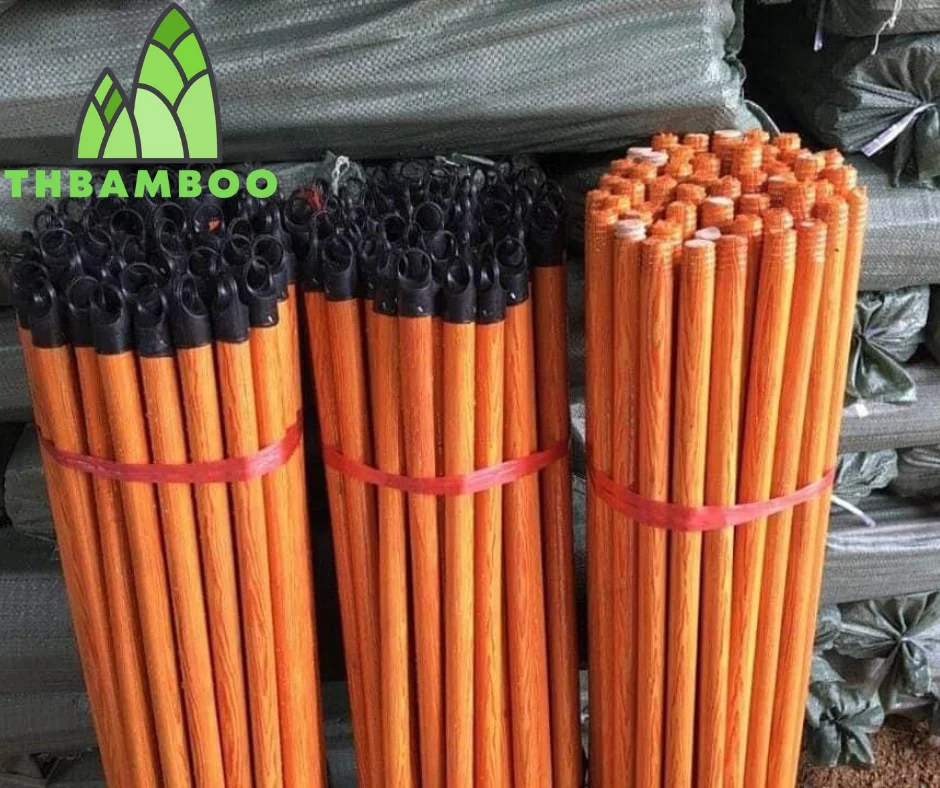 Hot Sale 120cm length wooden broom stick natural wood mop handle For Home/ Outdoor Low price Good quality