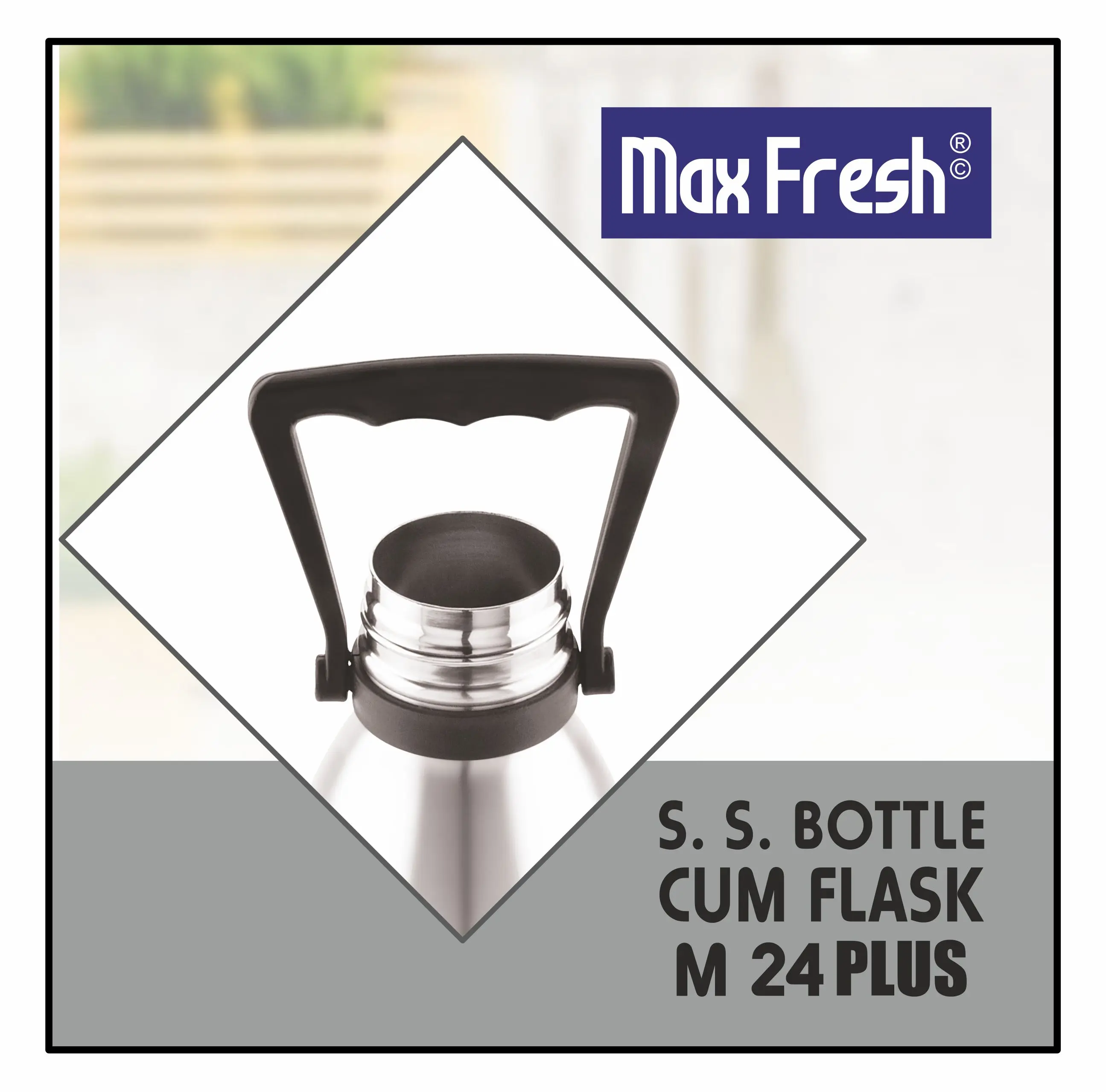 Maxfresh M24 Plus 304 Stainless Steel Hot and Cold Vacuum Flask & Thermos Export Quality Bottle Flask