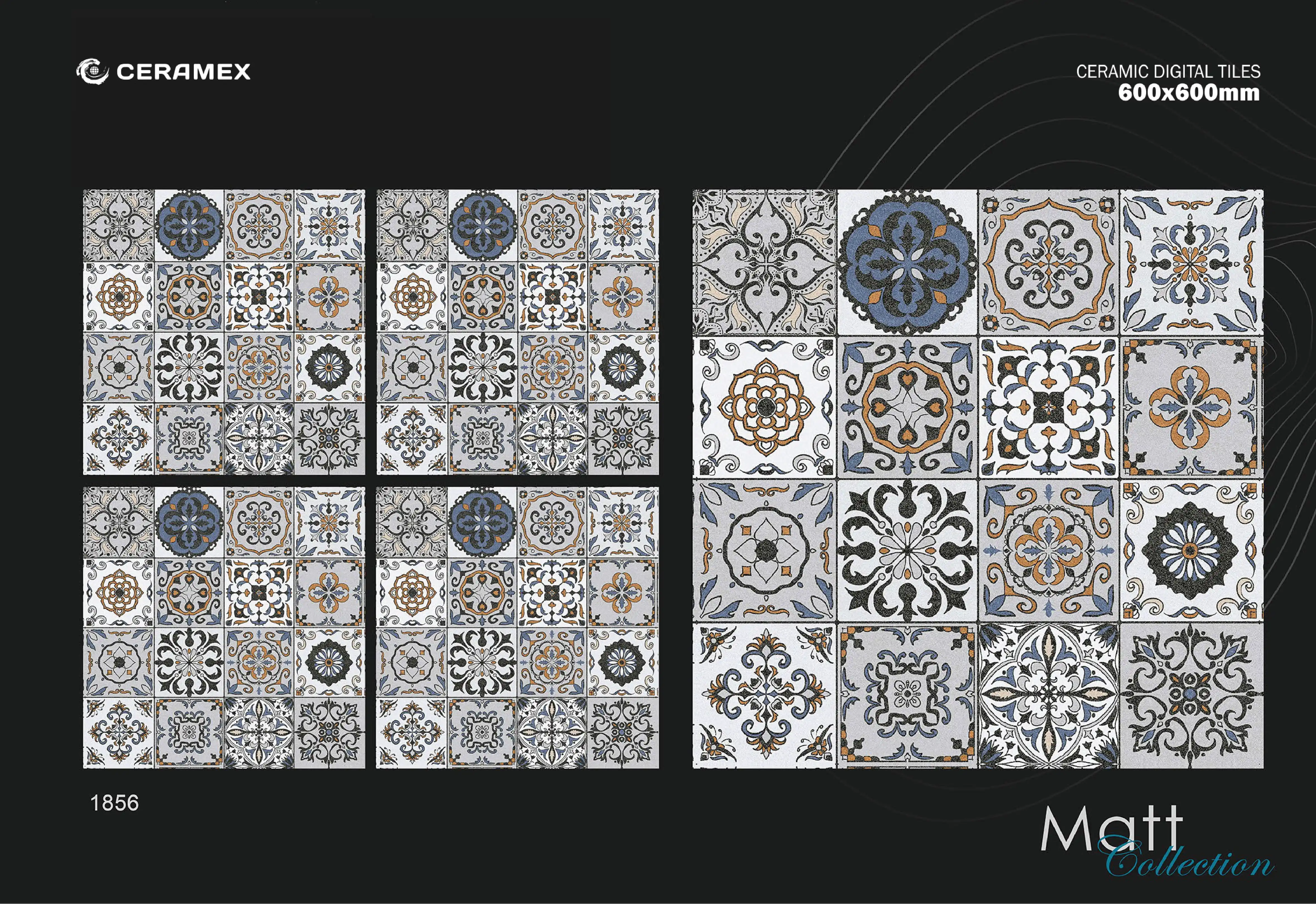 Матовая керамическая марокканская плитка 600x600 мм