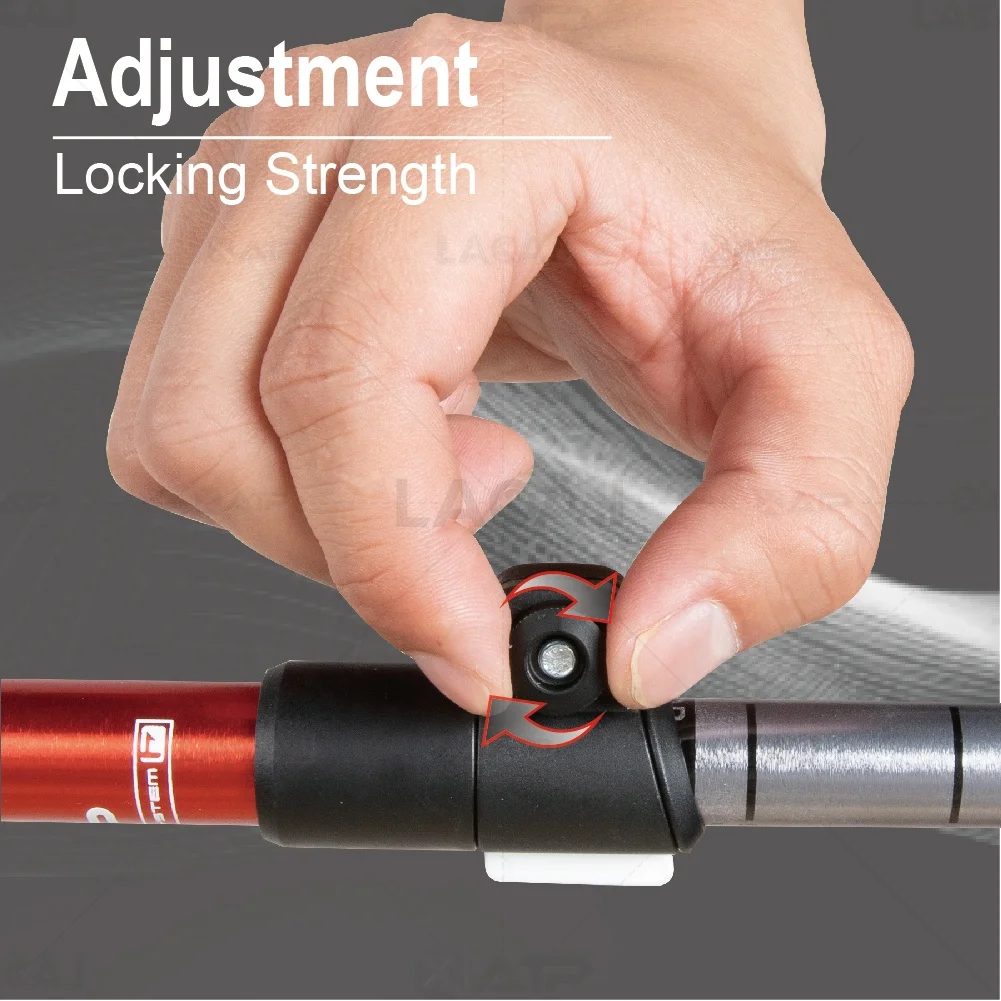 XATP New Design Lite Alu Flip Locking Telescoping Foldable Camping Hiking Trekking Mountaineering Aluminum  Pole Stick