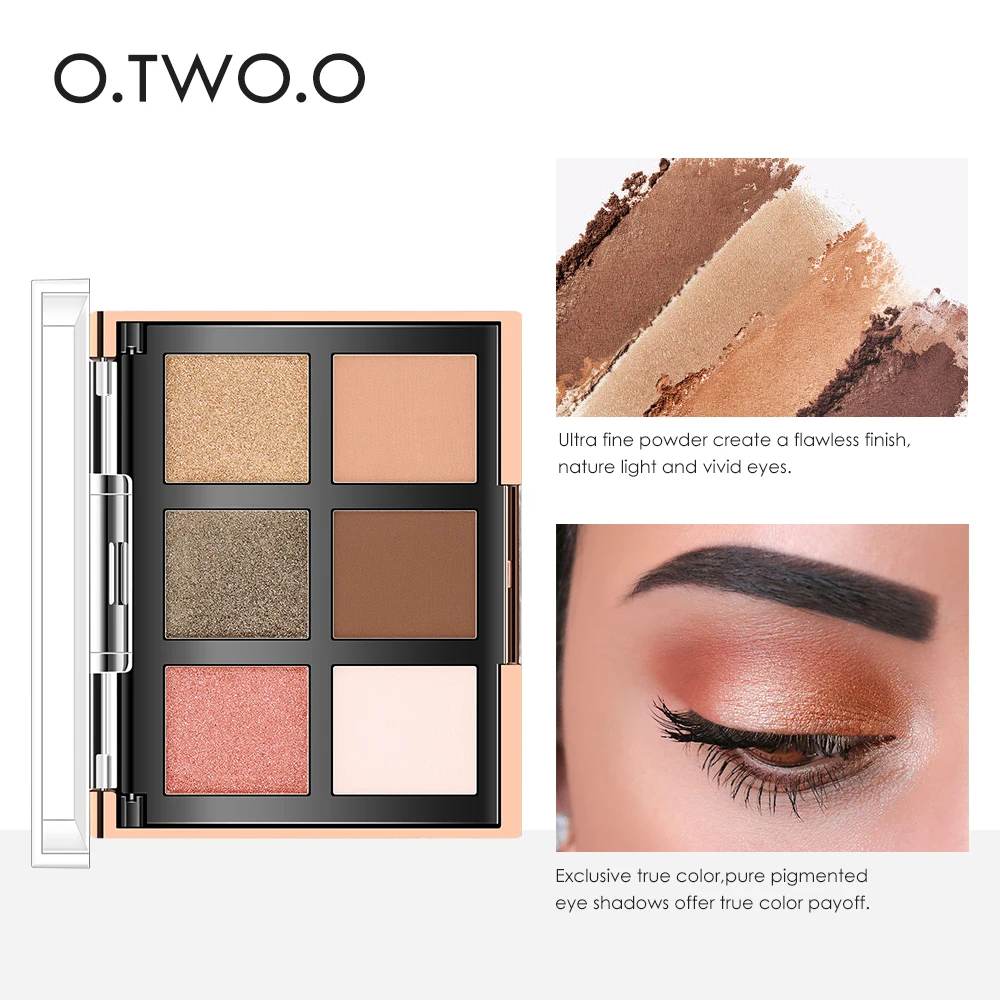 O.TWO.O Customization Makeup Professional Factory 6 Eyeshadow 2 Blusher Set Makeup Palette