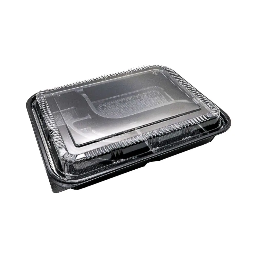 Compartment Plastic Food Packaging Container Catering Disposable Carry Out Fruit Salad Lunch Bento Boxes for Kitchen Storage