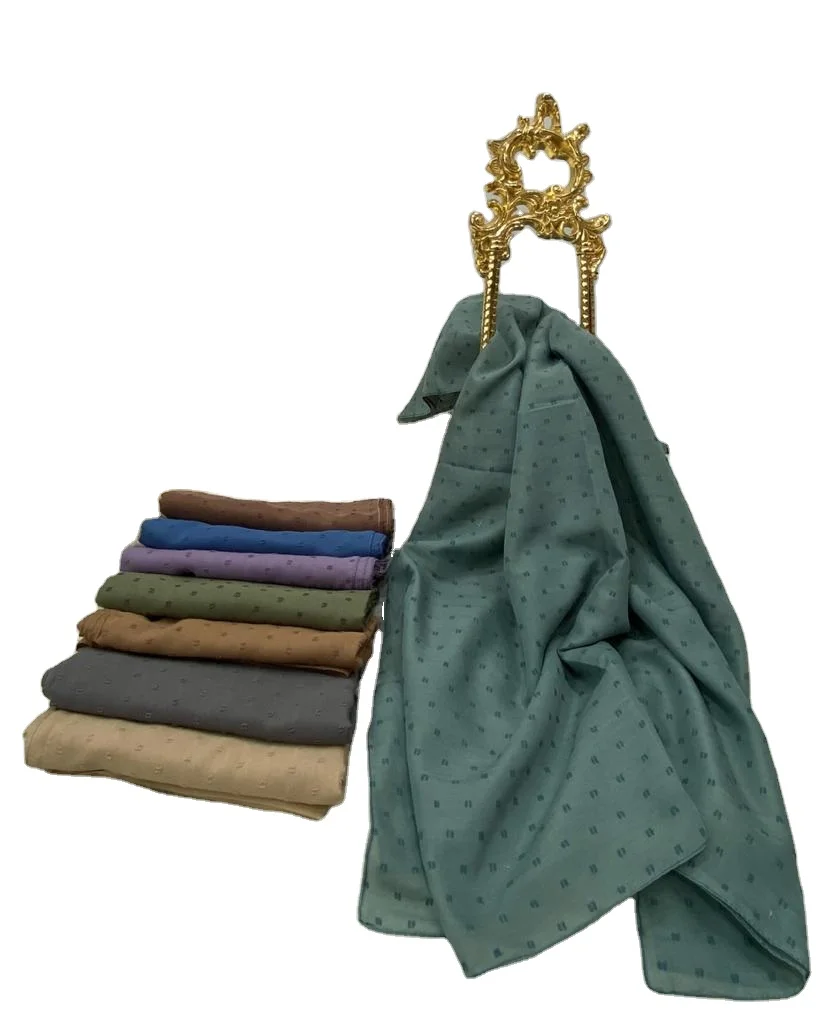 Women Cotton Hijab Dotted Pattern High Quality Shawl Traditional Islamic Clothing Muslim Wear Scarves Multi Color Options Whole