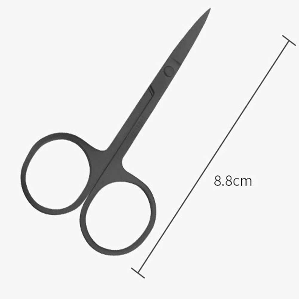 Wholesale Custom Logo Mini Black Stainless Steel Eyelash Beauty Scissors Multifunctional Eyebrow Scissors Set Manicure Pedicure