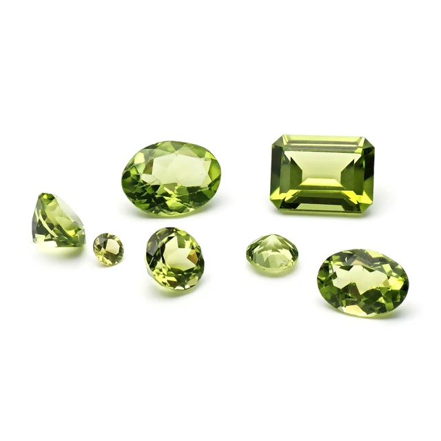 Wholesale Natural Gemstone Loupe Clean 10x Quality Peridot 10x14 mm Octagon Shape Stone Price