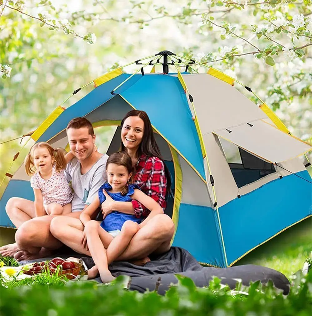 Custom Large Outdoor Fold Ultralight Tent Pop Up Glamping Camping Tent Luxury Camp Tent Waterproof With Bed