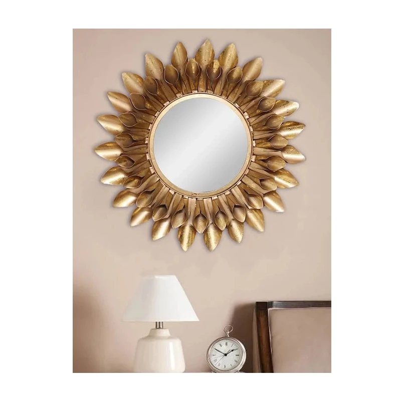 New Collection Hot Sale Living Room Modern Gold Wall Mirror House Decorations Interior For Wall Art Indoor Home Decor Luxury