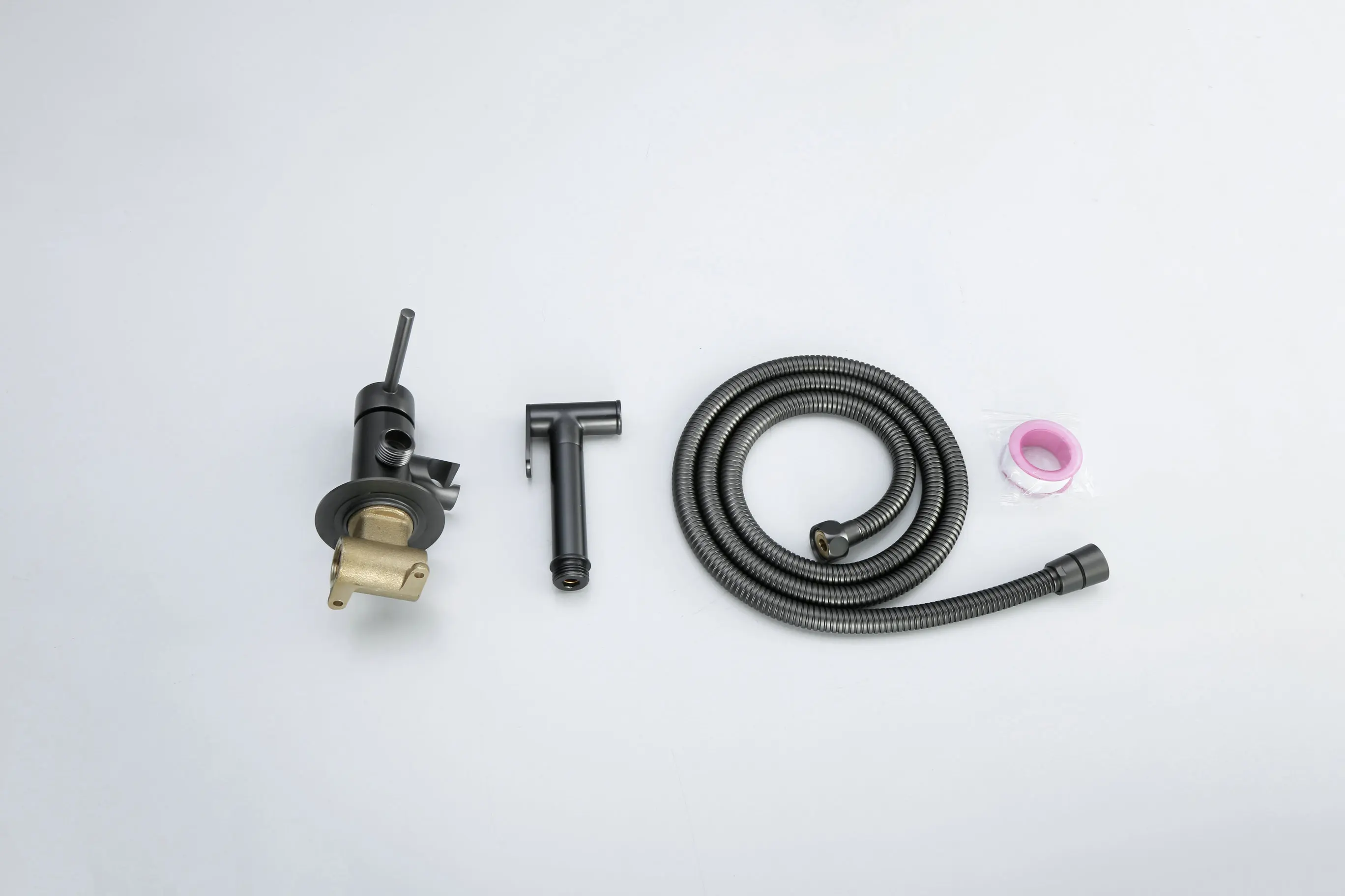 Wall-Mounted Brass Handheld Shower with Ceramic Valve Includes Mixer Valve and Head Durable Hand Shattaf