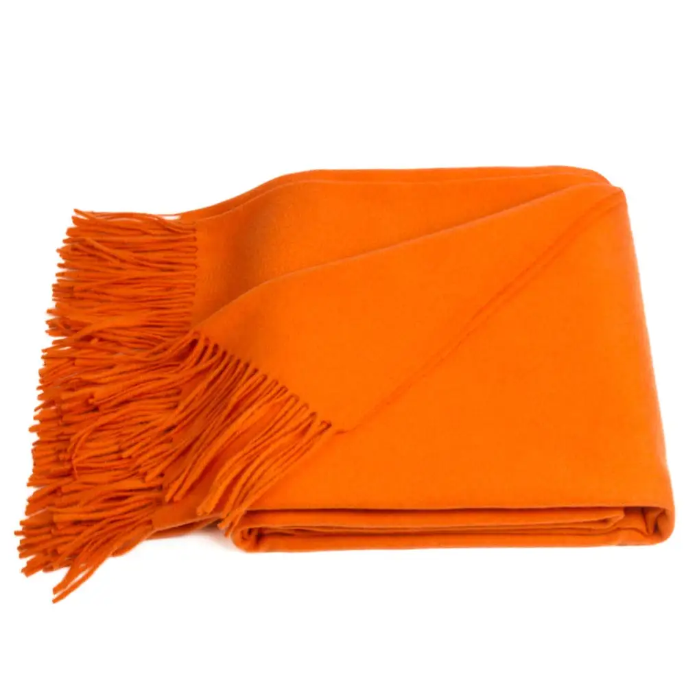 Buy Premium  Orange Wool Blankets Made Pure Merino Wool  Super Comfy & Warm By Avior Industries PVT LTD