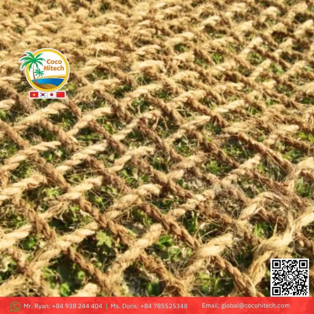 COCO FIBER NETTING USED TO LANDSLIDE AND DECORATION HIGH QUALITY MADE IN VIETNAM