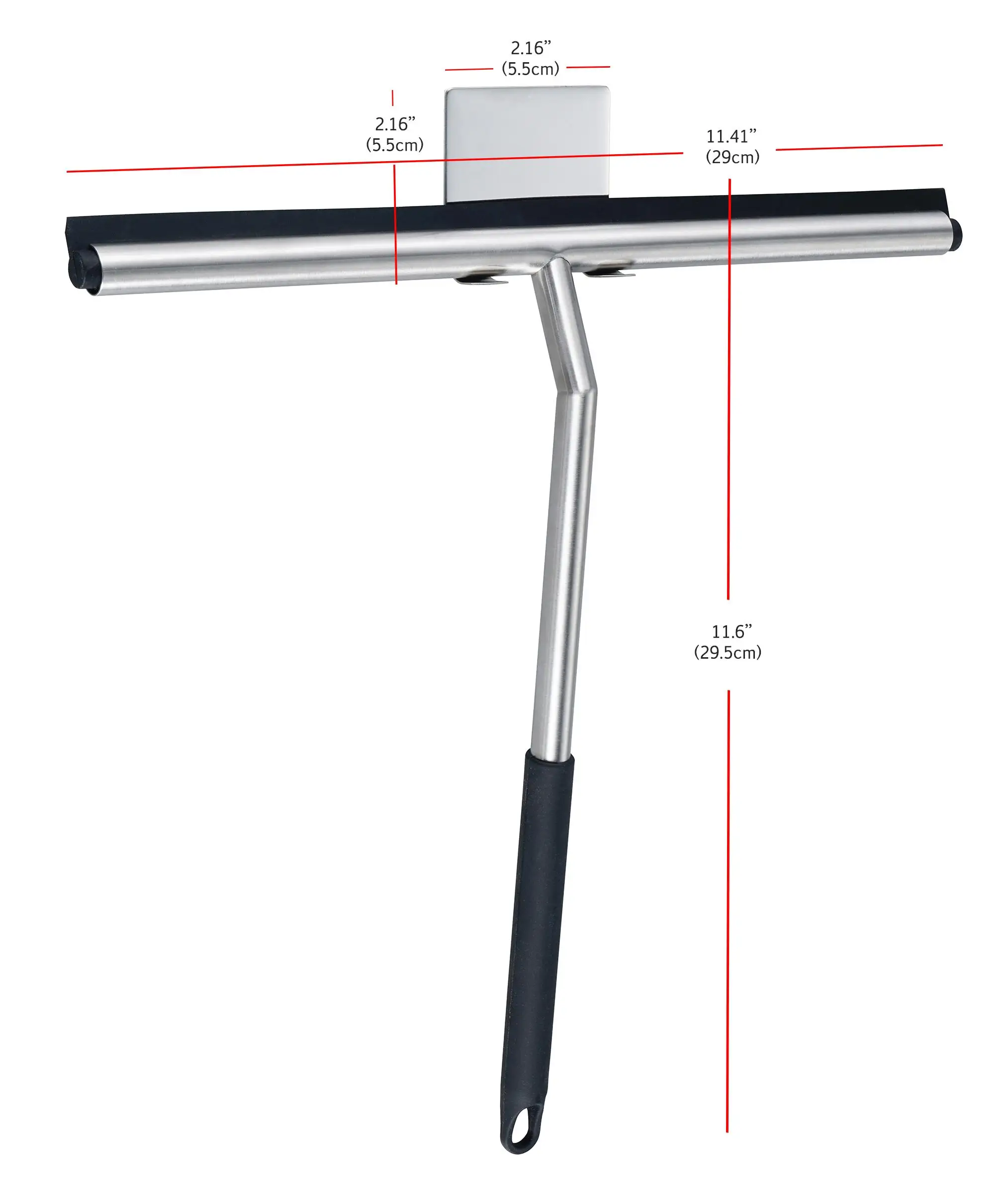 grey Window Glass Wiper Shower Squeegee Factory Stainless Steel with silicone handle