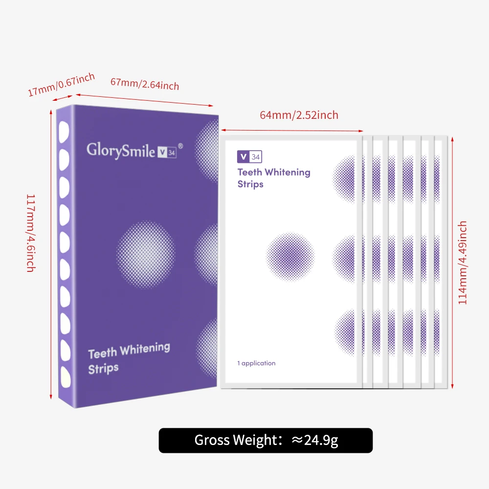 V34 Purple Teeth Whiten Strips Pajero V34 Accessories for Sensitive Teeth